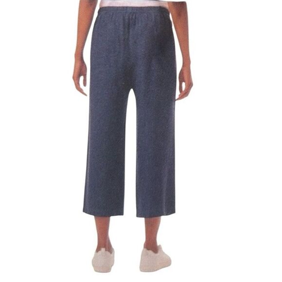 NWT SPLENDID Women’s Linen Blend Pants Size Large Wide Leg Blue Flowy Comfy New - Picture 8 of 9